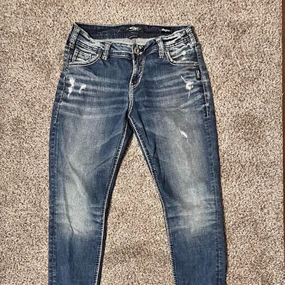 SILVER "GIRLFRIEND" JEANS "Super Stretch" Size: W27/L29